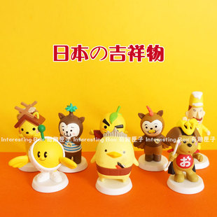 5%日本原单 各县吉祥人物 肚围小鸡 乐凯少校 纪念手办模型摆件