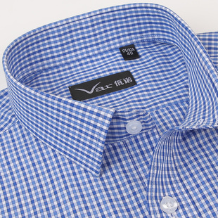 新款 免烫冰丝竹纤维短袖 商务休闲夏季 格子有口袋半袖 中年男士 衬衫