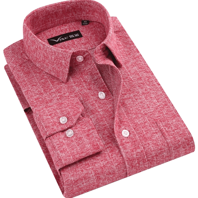 高端100%棉法兰绒厚款长袖男衬衫