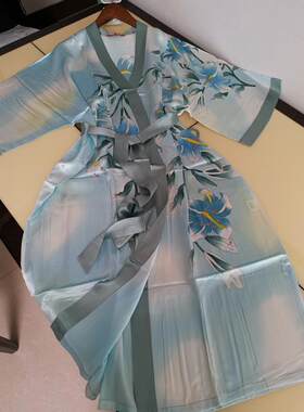 奢华风桑蚕丝系带女士家居服高端