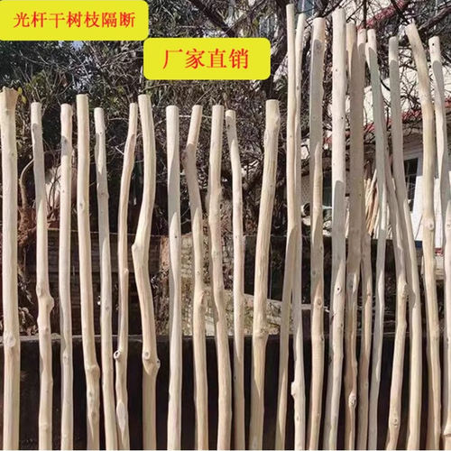 天然去皮光杆干树枝隔断屏风装饰