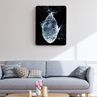 竖版超薄电表箱盒装饰画强弱电闸遮挡可磁吸简约黑色轻奢高级定制