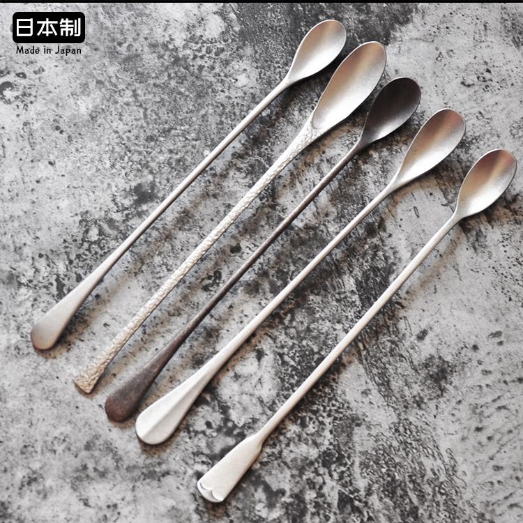 青芳搅拌勺日本进口不锈钢复古vintage蜂蜜长柄调料勺咖啡搅拌棒