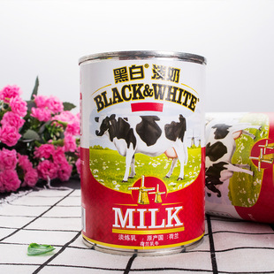 Evaporated 荷兰进口黑白全脂淡奶炼乳奶茶咖啡烘焙原料400g milk