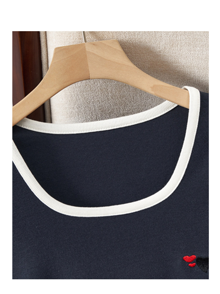 CARA CLUB 여성용 대형 오른쪽 어깨 반팔 티셔츠 2024 여름 루즈한 루즈 탑[뚱뚱한 소녀들이 배를 덮고 살을 숨겨 슬리밍 효과 보여줌]