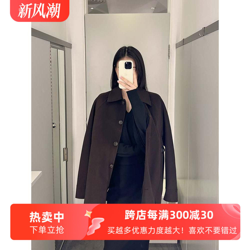 cddily双面呢常规通勤衬衫式外套