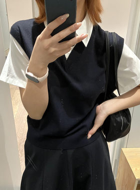 C家26早秋新款假两件拼接衬衫美