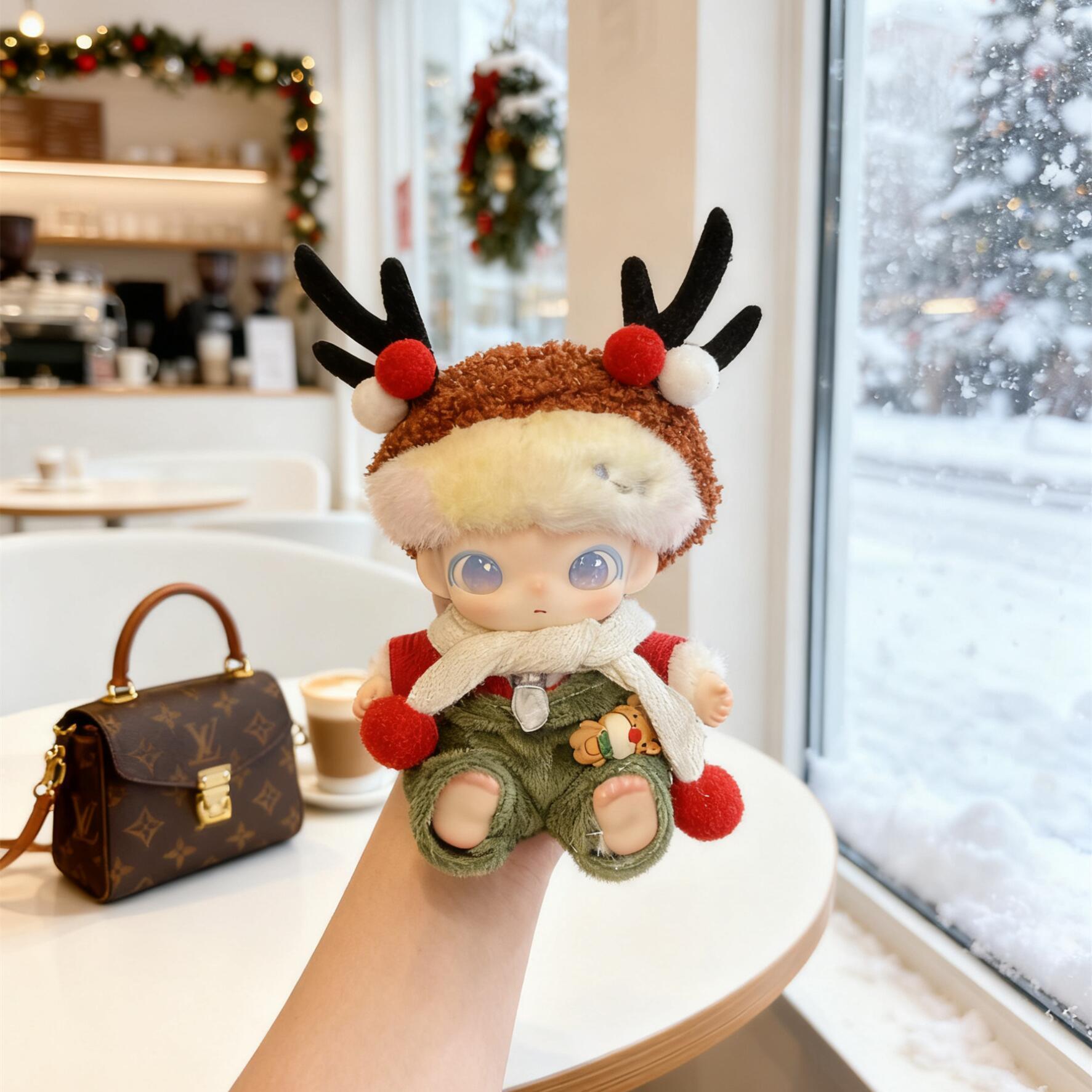 DIMOO娃衣DIMOO新品新生日记娃衣潮玩搪胶公仔衣服替换装圣诞麋鹿