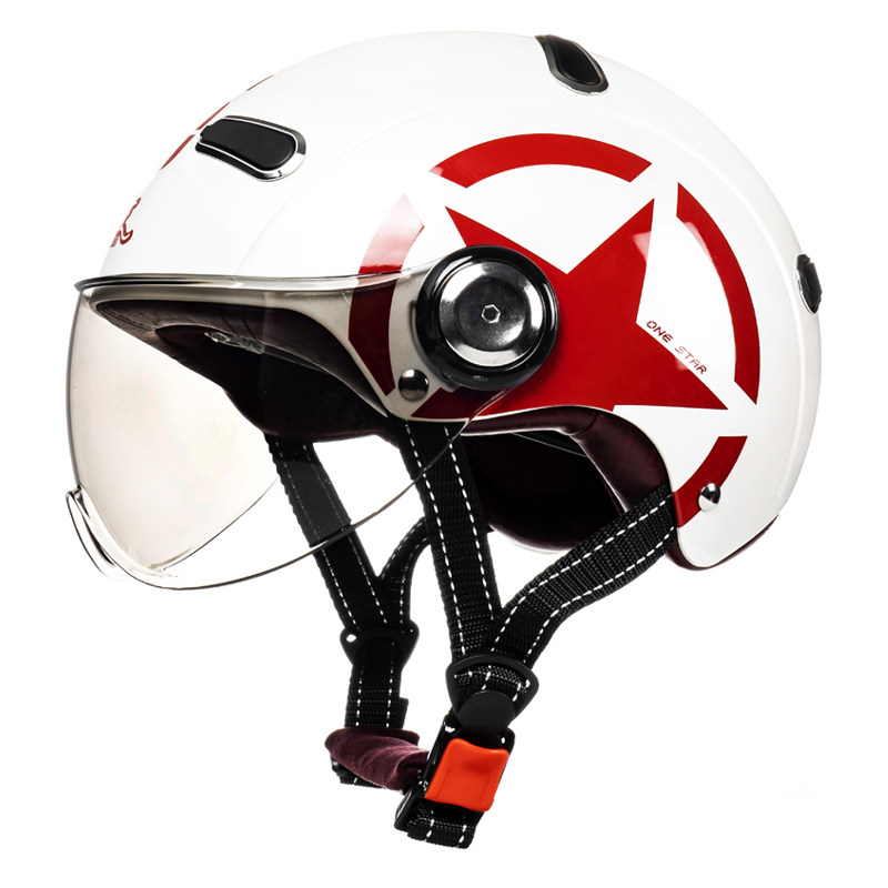 永恒C3摩托车头盔男女四季半盔电动车机车安全帽时尚防晒夏季368