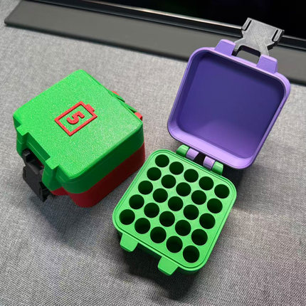 3d打印电池收纳盒5号AA 7号AAA电池便携存放盒收纳仓个性桌面摆件