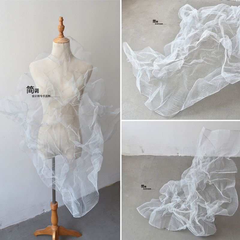 白色造型网纱金属扭曲钢丝网布 创意肌理婚庆背景装饰diy设计面料,居家布艺,海绵垫/布料/面料/手工diy,淘宝优惠券,粉丝福利购,淘宝优惠卷