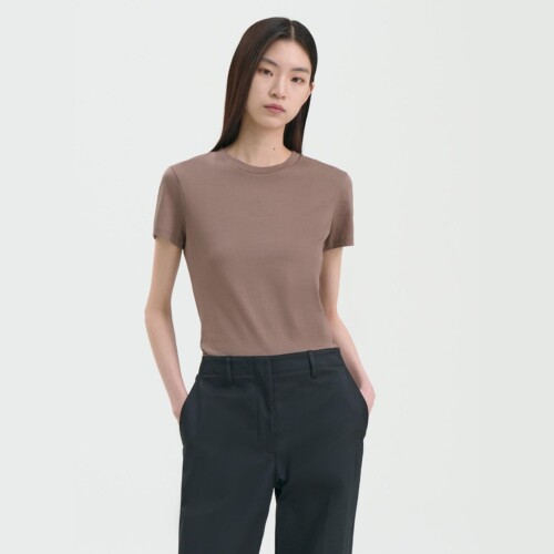Theory春夏通勤棉质短袖女T恤