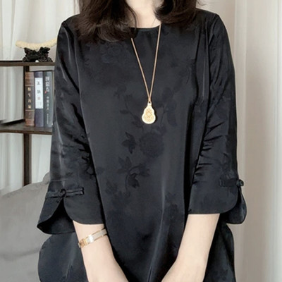 【小红书推荐】国风夏季圆领衫女