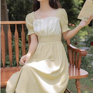 大码女装夏胖mm娃娃领碎花连衣裙海边度假长裙显瘦减龄高级感裙子