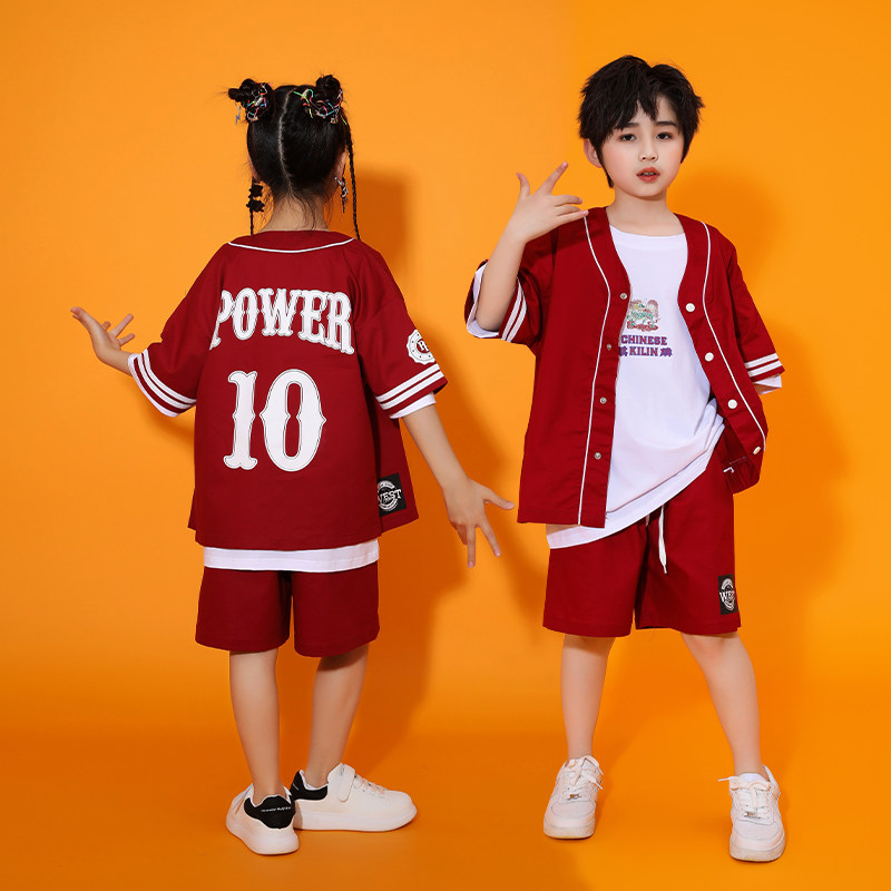 少儿hiphop街舞服装女孩爵士舞演出服架子鼓表演潮童嘻哈走秀套装