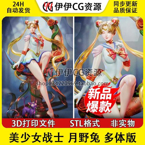 水兵月 月野兔N/S/B三版 美少女战士 3d打印模型stl图纸文件素材