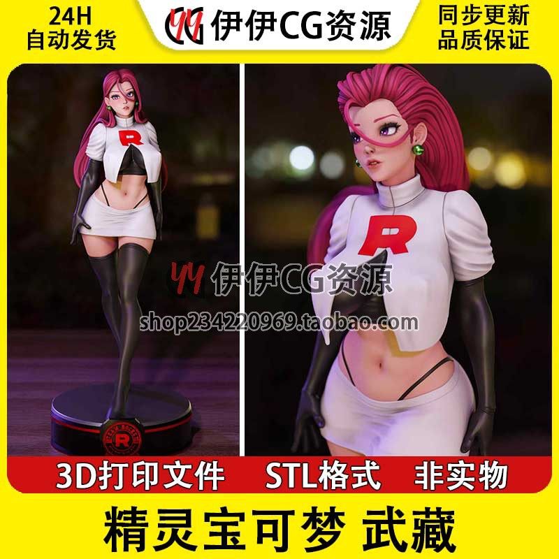 精灵宝可梦 口袋妖怪 Jessie 武藏 +NSFW多体版3D打印模型STL文件
