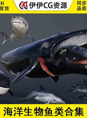 UE5虚幻5.3 OCEAN ANIMALS PACK VOL 1 海洋生物鱼类模型合集