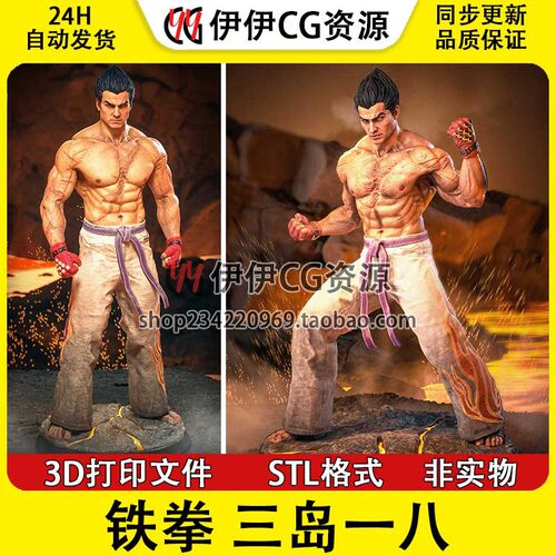 铁拳 三岛一八 3D打印模型STL文件数据手办高精图纸素材
