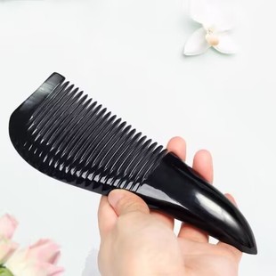 家用牛角梳子天然大号加厚男女便携静电脱发头皮按摩疏通经络梳子