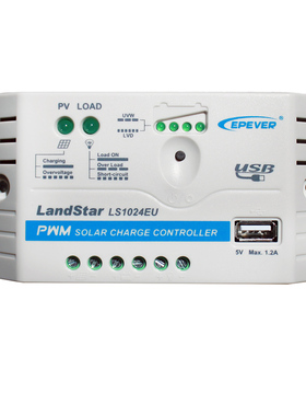 LS1024EU Landstar 10A 12V PWM太阳能家用系统光伏充放电控制器