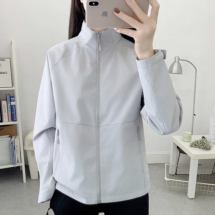 新款小立领宽松冲锋衣薄款外套女休闲徒步2026春秋户外运动夹克男