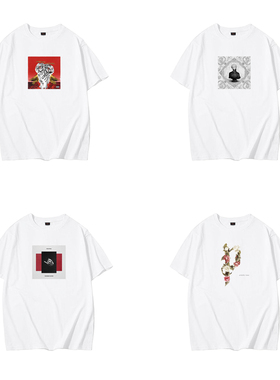 前卫金属乐队polyphia专辑印花纯棉宽松T恤男女短袖可定制摇滚T恤