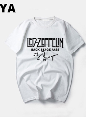 摇滚T恤 经典摇滚乐队 齐柏林飞艇 Led Zeppelin 短袖t恤 男宽松T