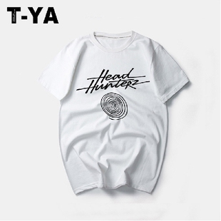 Headhunterz猎头者潮牌T恤Hardstyle DJ欧美高街宽松纯棉圆领短袖