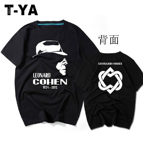 Leonard cohen莱昂纳多科恩T恤民谣诗人Leonard Cohen T恤可定制T