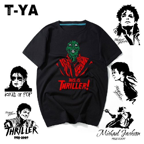 Michael Jackson迈克尔杰克逊t恤短袖圆领纯棉多款头像潮欧美范T