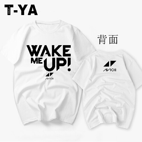 电音Wake Me Up纯棉T恤avicii 艾维奇夏季圆领半袖男女情侣可定制