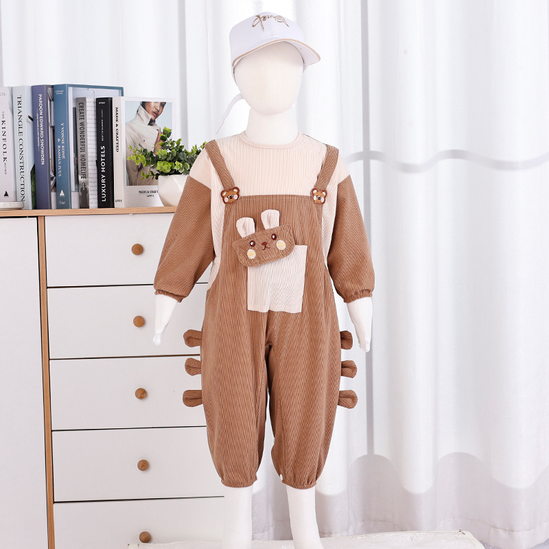 灯芯绒春秋冬宝宝连体衣爬行服