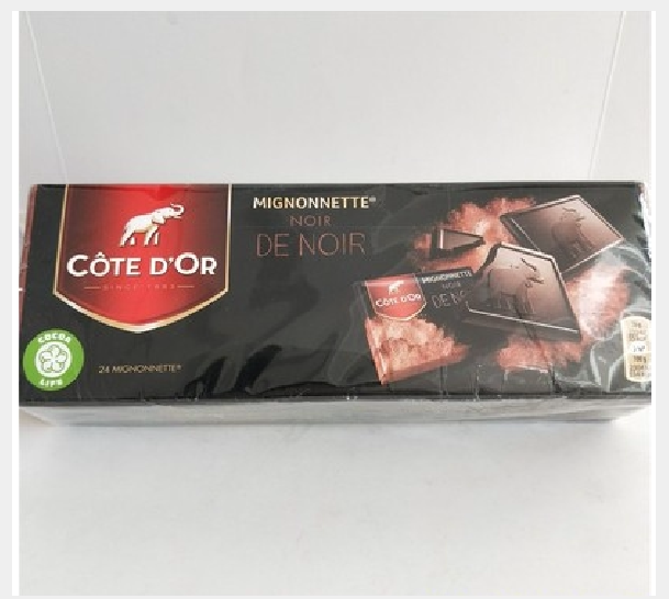 现货包邮法国cote dor克特多金象黑巧克力240g小排块礼物休闲零食