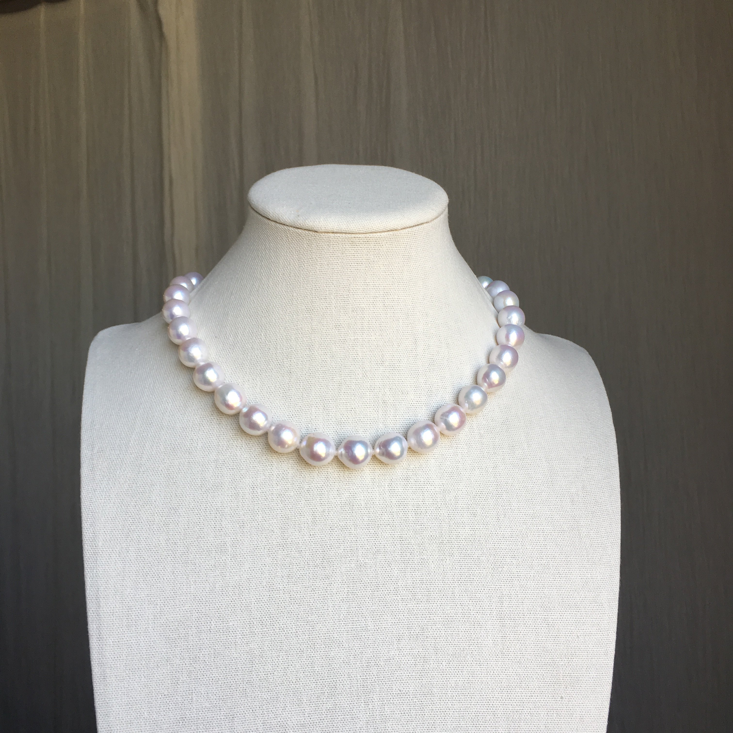 11-12mm大点位强光天然淡水珍珠项链简约素链颈饰气质近圆锁骨链,珠宝/钻石/翡翠,颈饰,淘宝优惠券,粉丝福利购,淘宝优惠卷