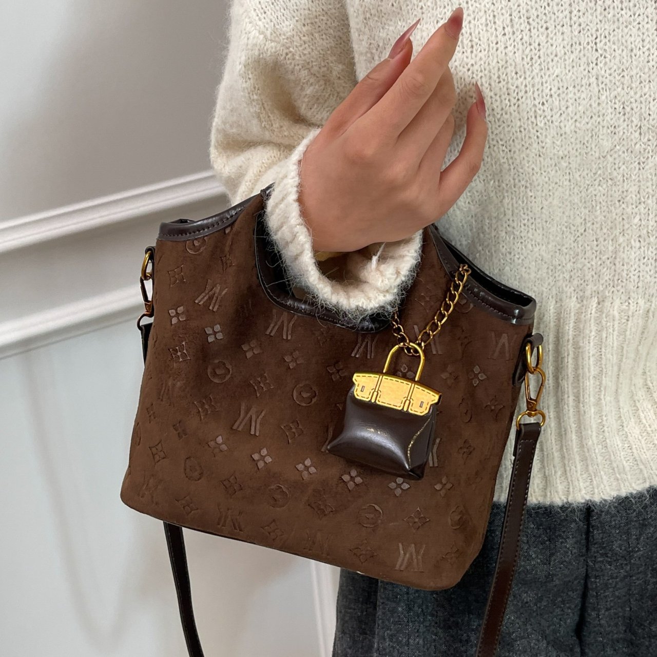 新款子母水桶包高级感