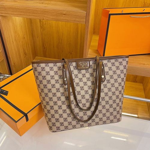 复古印花大容量质量好托特包