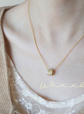 麦穗 | Whaxle 路路通镶钻吊坠复古高级感轻奢镀金项链锁骨链百搭