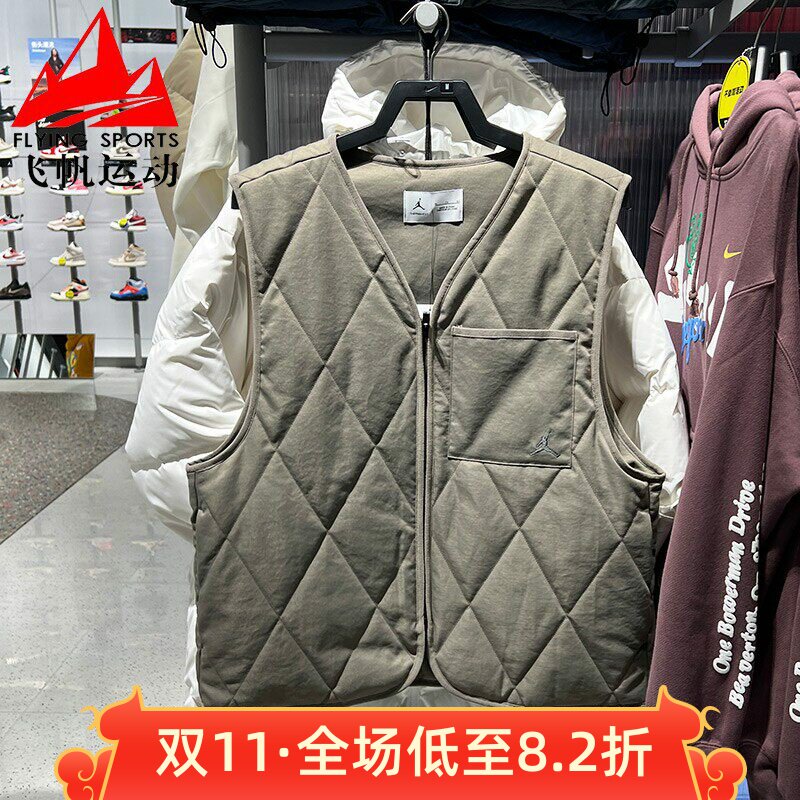 耐克男装2026春新品Jordan梭织宽松保暖高尔夫运动马甲HQ8680-040