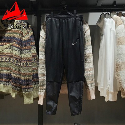 Nike耐克男裤2024冬季款薄绒保暖跑步训练运动束脚长裤FZ1114-010