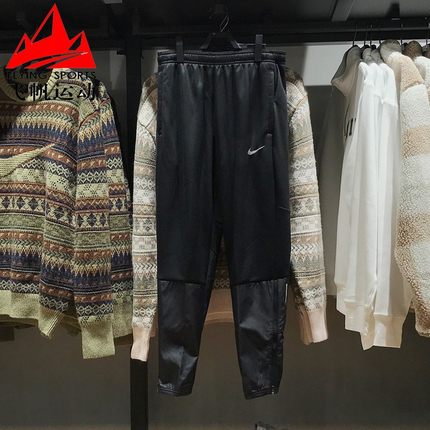 Nike耐克男裤2024冬季款薄绒保暖跑步训练运动束脚长裤FZ1114-010