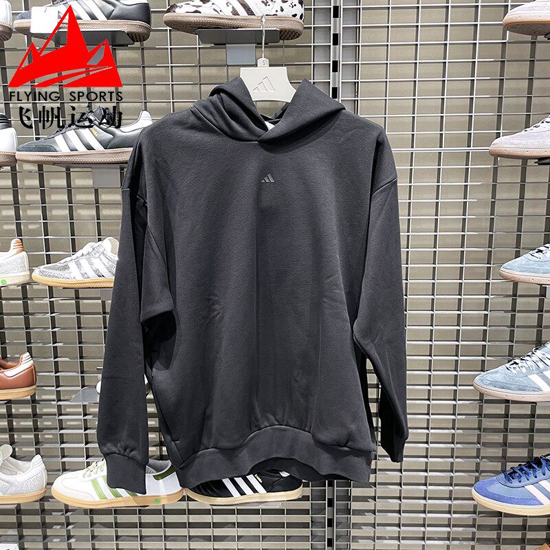 阿迪达斯男女装2025冬季新品情侣款抓绒运动连帽卫衣套头衫JX5597