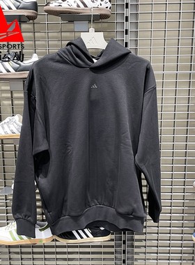 阿迪达斯男女装2025冬季新品情侣款抓绒运动连帽卫衣套头衫JX5597