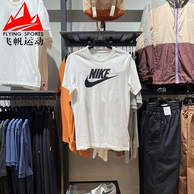 Nike耐克男装2024夏季宽松大logo纯棉透气休闲短袖T恤 AR5005-101