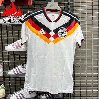 阿迪达斯男装德国队世界杯主场球迷版速干足球短袖球衣T恤 KD8363