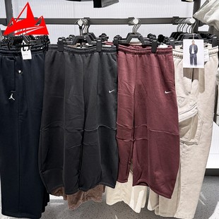 阔腿裤 耐克女裤 2025冬季 加绒保暖舒适宽松九分直筒长裤 010 IM7475