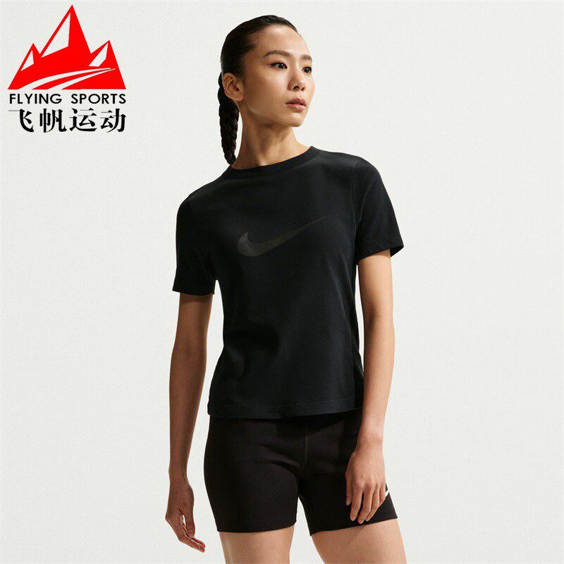 耐克女装2026夏季款经典修身圆领烧花运动休闲短袖T恤 IO1517-010