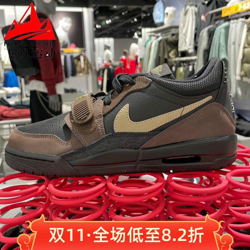 耐克大童鞋2025冬季AJ312魔术贴经典缓震运动鞋篮球鞋 CD9054-003