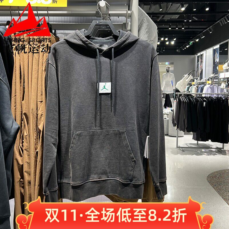 Nike耐克卫衣男装2025冬Jordan舒适薄绒套头运动连帽衫HM6389-010