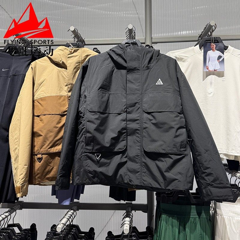 NIKE耐克男装2025冬ACG户外宽松保暖工装连帽棉服外套 FV8682-010